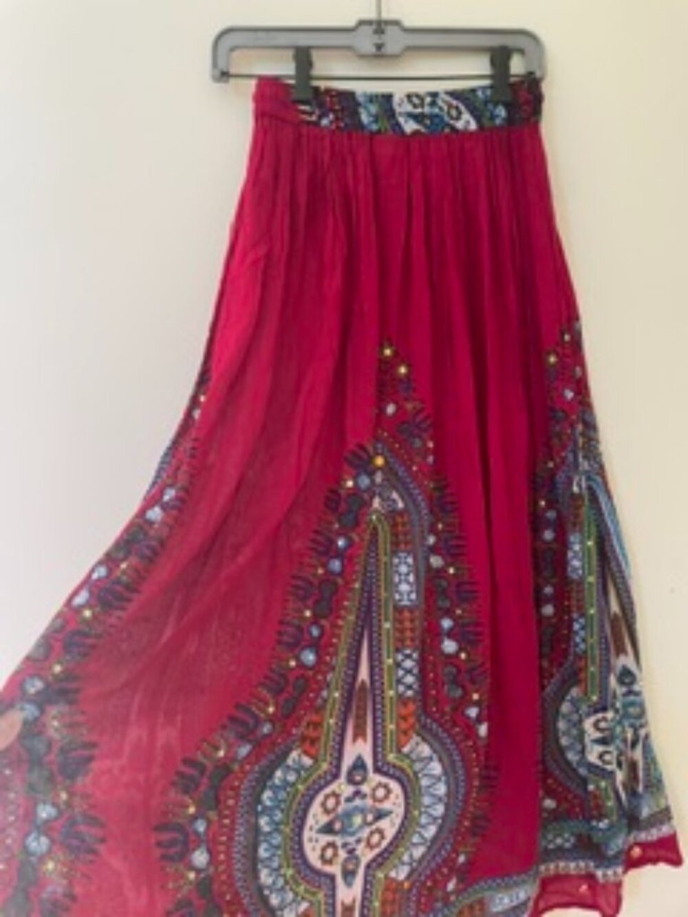 Bohemian maxi skirt with sequins - one size fits all